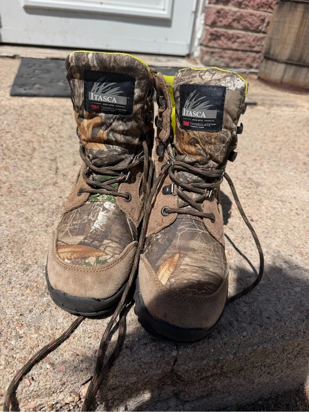 Itasca Camo Hunting Boots with Tan Suede Accents